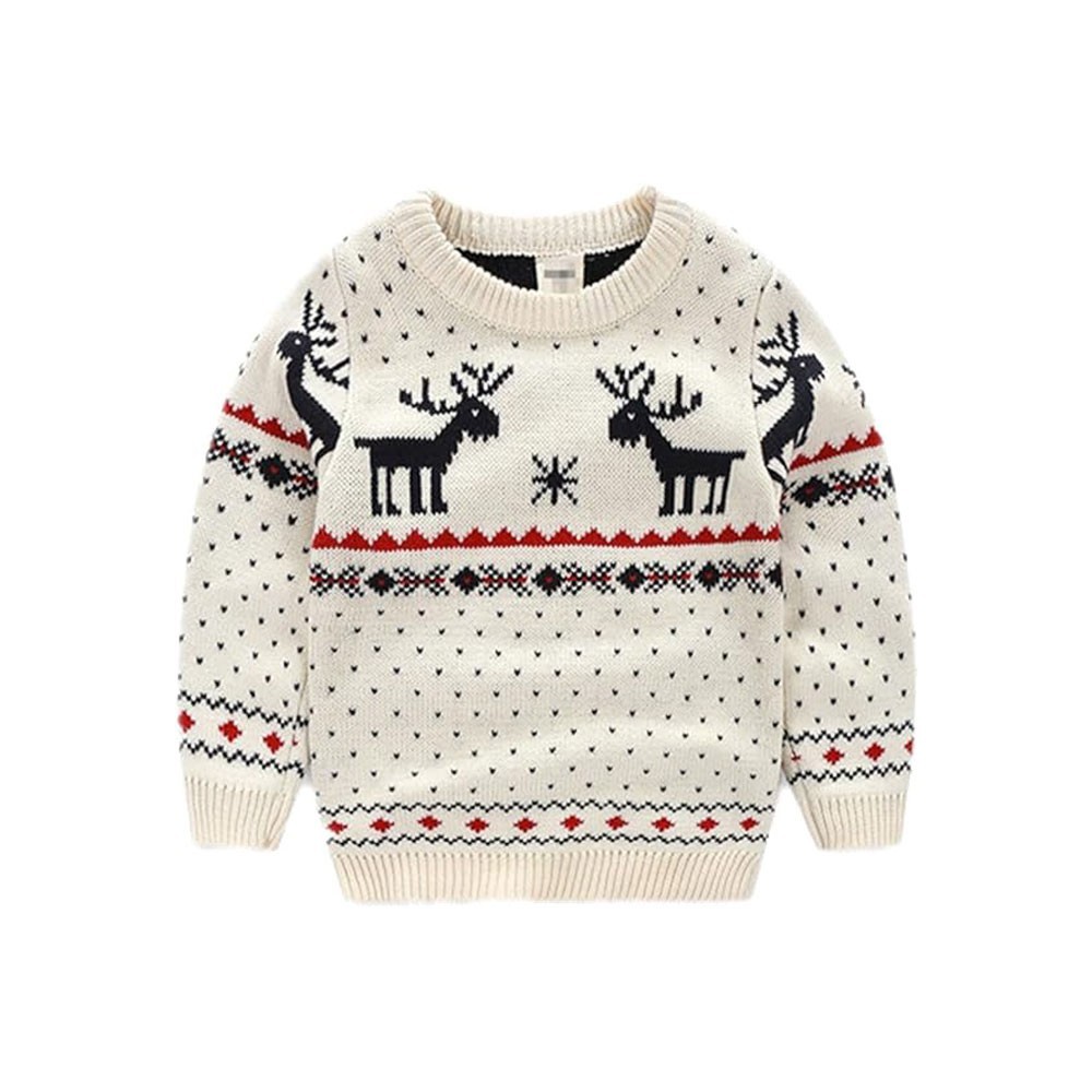 Children's Fireplace Lovely Sweater For Christmas