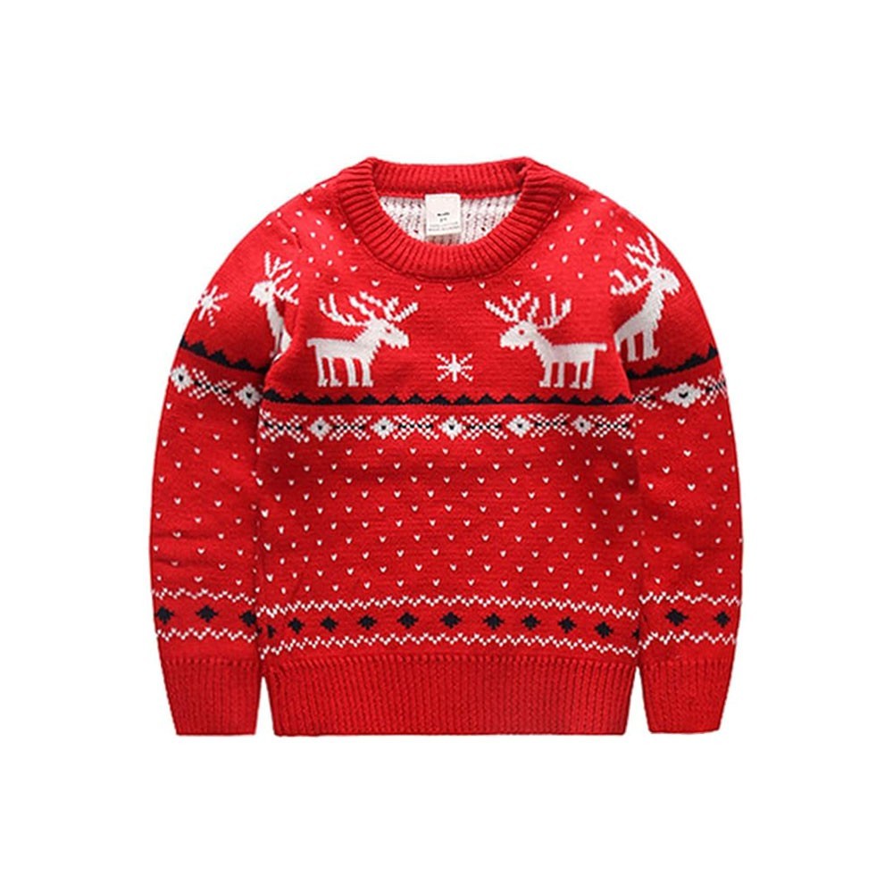 Children's Fireplace Lovely Sweater For Christmas