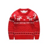 Children's Fireplace Lovely Sweater For Christmas
