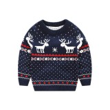 Children's Fireplace Lovely Sweater For Christmas